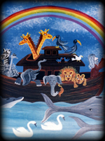 Noah's Ark theme for hand painted furniture
